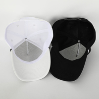 Casquette de sport 5 panneaux personnalisée OEM avec logo brodé pour hommes et femmes, en nylon blanc, style golf avec cordon