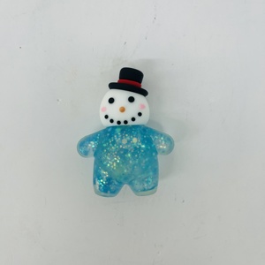 Entrepôt USA Joyeux Noël Personnages miniatures familiaux Squishy remplis de Maltose et de paillettes, à remontée lente, jouet anti-stress, cadeau - Product Image 4