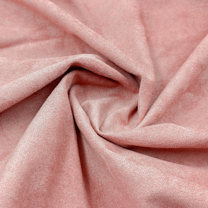 Thời trang 100% polyester 190gsm Mô hình màu hồng nhuộm vải da lộn dệt kim sofa Bìa dệt may đồng bằng phong cách - Product Image 3