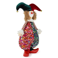 Nouveauté : Décoration de Noël en peluche rouge, collection de poupées clown déguisé, artisanat délicat pour la maison, cadeau de Noël