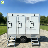 Goeasy Outdoor - Toilettes mobiles portables à 3 postes avec douche et remorque sanitaire