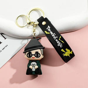 Porte-clés en PVC <span class=keywords><strong>3D</strong></span> mignon personnalisé, porte-clés en caoutchouc d'anime kawaii, porte-clés de dessin animé, accessoires de film, pendentif pour sac de voiture, porte-clés - Product Image 3
