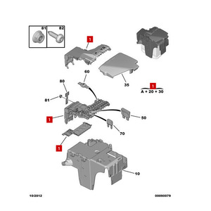 Boîtier de fusibles Peugeot 508 Citroën C4L DS4 DS5 DS5LS A9 Gestionnaire de batterie 6500JE 9811475080 9665878080 9665232380 - Product Image 2