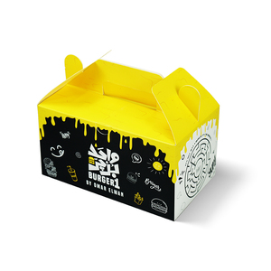 Caja de Cartón Plegable Multiusos para Comida para Llevar, Biodegradable, de Grado Alimenticio, con Asa de Papel - Product Image 2