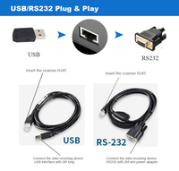 Lector de código Qr de código de barras 2D de alta calidad, escáner de código de barras integrado para teléfono móvil CMOS USB