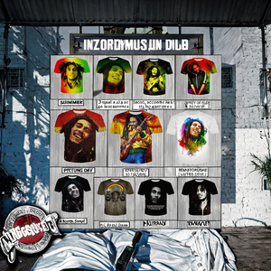 T-shirt décontracté à imprimé numérique Hip Hop, motif pop, musique, rock, Bob Marley, <span class=keywords><strong>grande</strong></span> taille, homme/femme, tissu tricoté 180g - Product Image 3