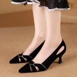 Chaussures de mariée en cuir souple de qualité supérieure, mocassins à enfiler, tendance mode été-automne 2026, style Mary Jane français, talon haut décontracté - Product Image 2