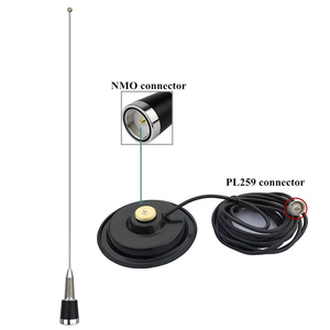 Antenne radio VHF pour voiture 3,5 dBi, antenne mobile 136-174 MHz, antenne de communication en acier inoxydable - Product Image 1
