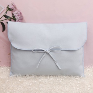 사용자 정의 색상 재사용 로고 인쇄 블루 면 능직 봉투 커버 가방 선물 아기 의류 베개 먼지 파우치 유기농 먼지 가방 - Product Image 4