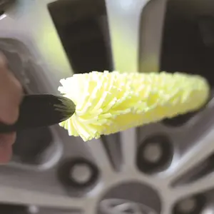 Cepillo multifuncional para limpieza de ruedas de automóvil, esponja para neumático