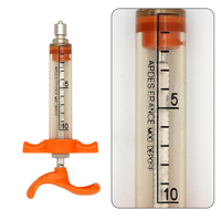 Seringues vétérinaires 10 ml, seringue animale réutilisable en plastique et acier, injecteur de vaccin pour porcs, moutons, bovins, volailles