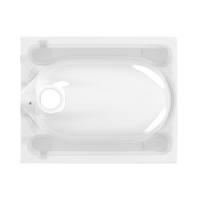 Inodoro Moderno Premium S-Trap Blanco Brillante con Moldeado Integrado, Modelo GC3100C02-055 CN para Uso Comercial y Hospitalario