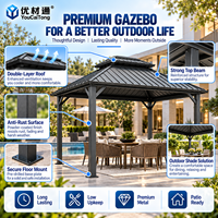 Pergola moderne imperméable pour l'extérieur, abri de jardin, ombrage pour patio, pavillon pour villa, cour arrière, vie en plein air résidentielle