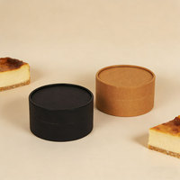 Boîte à gâteau écologique de qualité alimentaire, tube en carton, emballage de luxe pour cheesecake, cylindre, boîte de rangement pour desserts