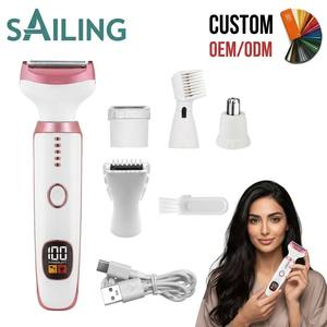 SE9-1001A-4 <span class=keywords><strong>Rasoir</strong></span> électrique pour femme en gros avec écran LED, tondeuse bikini rechargeable, kit d'épilation pour femme, logo personnalisé OEM - Product Image 1