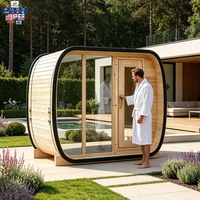 Nouvelle Conception Sauna à Vapeur Extérieur Trois Places, Tente de Sauna de Jardin, Cabine Dôme Extérieure, Kit de Sauna Modulaire pour l'extérieur