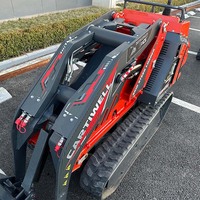 Euro 5 EPA Kubota Diesel 25HP Skid Steer Mini pista Skid Steer caricatore 440KG con tagliaerba