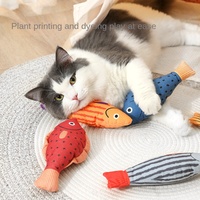 Nouveau jouet en peluche amusant pour chat Shengfeng, différents types de jouets à mâcher pour animaux de compagnie avec son de poisson imprimé
