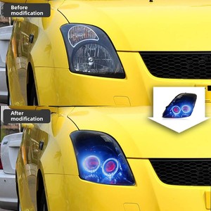 ไฟหน้า TYPY สำหรับ Suzuki Swift ปี 2005-2016 ชุดไฟหน้าใหม่ แบบดัดแปลง LED Angel Eye Lens ไฟวิ่งกลางวัน 12V 6000K - Product Image 2