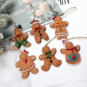 Décorations de Noël Résine Gingerbread Man Petit Pendentif Pendentif Peint à la Main Approvisionnement transfrontalier - Product Image 2