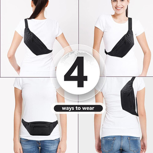 Sac banane pour le <span class=keywords><strong>voyage</strong></span>, la marche, la course, la randonnée, le cyclisme – Facile à transporter, pour téléphone et portefeuille – Sac de taille unisexe, sac bandoulière - Product Image 5