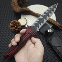 Couteau droit intégré G10 HG10 Dragon Bone, couteau de survie pour le camping en extérieur et la montagne, petit, tranchant et durable