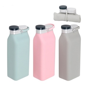 Wholesale 400/600ml Portable Silicone <b>Water</b> <b>Container</b> Custom Logo Silicone <b>Water</b> Bottles for Gym Camping - Product Image 1