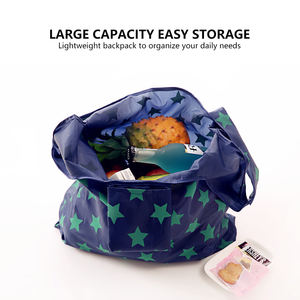 Atacado Eco-Friendly Reutilizável Fácil Pacote Dobrável Oxford Sacolas De Compras Design De Moda Poliéster Personalizado Mercearia Presentes - Product Image 4