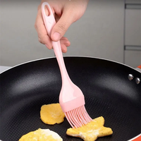 Ensemble de 3 ustensiles de cuisson en silicone : Petites et grandes spatules, pinceaux à huile, qualité alimentaire, résistants à la chaleur, pour pâtisserie, mélange et badigeonnage BBQ