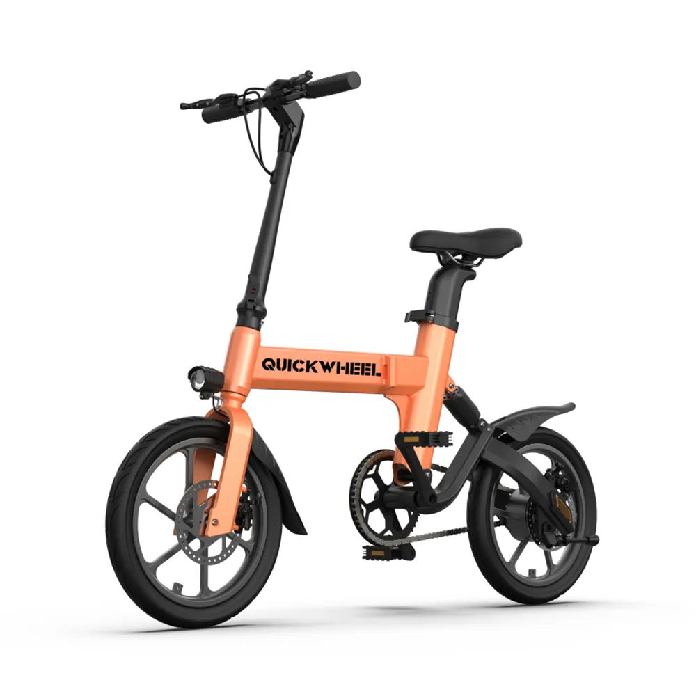 Vélo électrique pliant qurickwwheel 14 pouces, 36V 350W, 35 Km/H, bicyclette à moteur