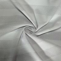 Tela de Poliéster y Spandex Reciclada, Transpirable, de Secado Rápido, con Malla Polydex Jacquard Blanca, para Sublimación, para Ropa Deportiva