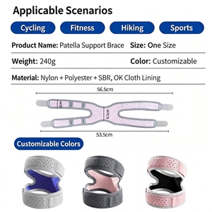Genouillère de protection professionnelle réglable et personnalisable, souple et respirante, avec coussinets en polyester et coton, pour le sport et la protection de la rotule - Product Image 3