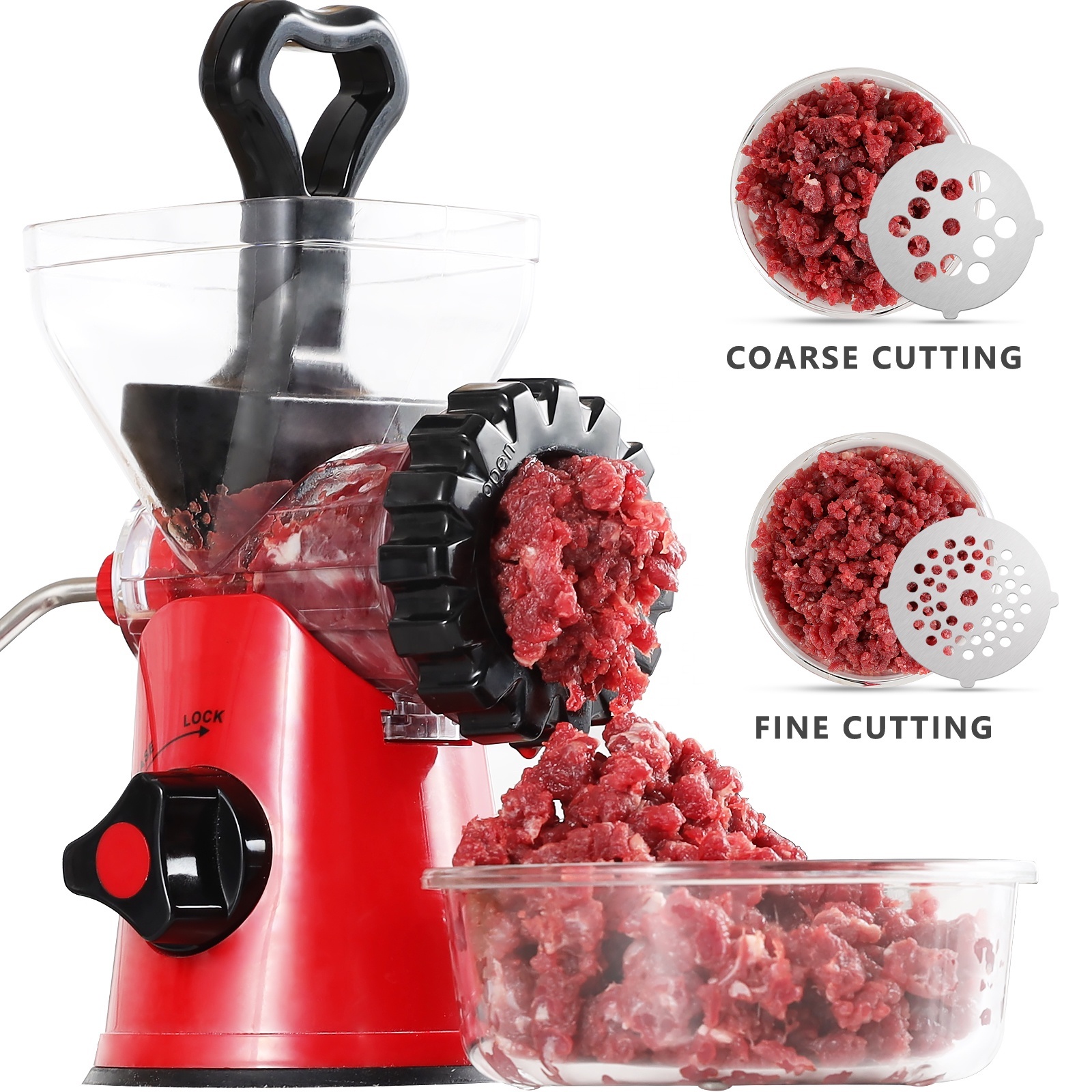 Portable Manual Multifunction Meat Chopper And Blender Home Appliance Rotary Hand Grinder Made Of Durable Plastic