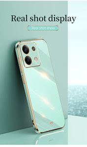 XINLI 6D สแควร์ไฟฟ้าสี TPU กันชน Slim สําหรับ Redmi หมายเหตุ 13 4G แฟชั่นปกหลัง - Product Image 4