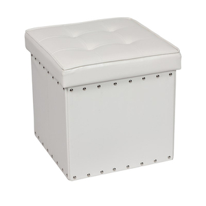 Bailey usine <span class=keywords><strong>prix</strong></span> faux pouf de rangement pliant en cuir - Product Image 1
