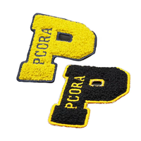YH-EM-0001B Vente en gros de 26 lettres anglaises en patchs, patchs brodés en chenille écologiques à coller ou à repasser