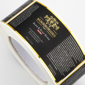 Không Thấm Nước Tùy Chỉnh Biểu Tượng Cuộn Bao Bì Sang Trọng Chai Dập Nổi Lá Vàng Nhãn Phân Hủy Sinh Học Dán In Ấn Cho Thực Phẩm Mỹ Phẩm - Product Image 1