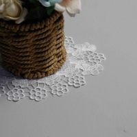 Applique en dentelle guipure de luxe, fantaisie et traditionnelle, en polyester, avec motif floral ovale, pour vêtements féminins et sous-verres décoratifs
