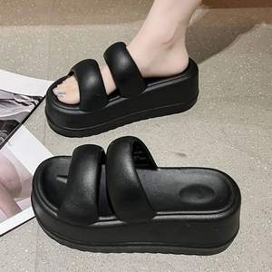 נעלי פלטפורמה לנשים, סנדלי EVA להנעלה קלה, לשימוש פנימי/חיצוני, סוליה עבה, קצה פתוח, נושמות, מגביהות גובה, אופנתיות, לסתיו - Product Image 2