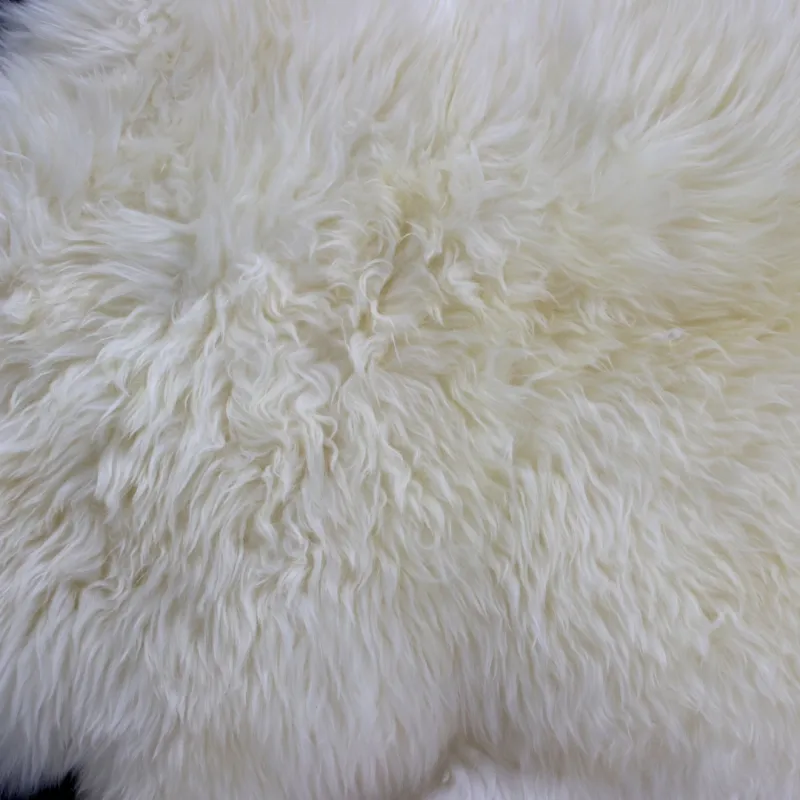 Luxury cream sheep hide capelli lunghi fluffy eco friendly large Australian sheep skin