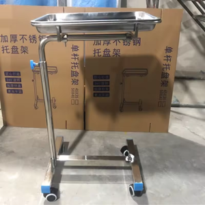 हॉस्पिटल क्लिनिक स्कूलों के लिए पहियों के साथ मेडिकल ट्रे आधुनिक स्टेनलेस स्टील मेयो टेबल ट्रॉली - Product Image 2