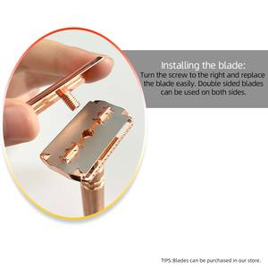 Maquinilla de Afeitar de Seguridad de Doble Filo Reutilizable y Ecológica para Hombres y Mujeres, Perfecta para la Eliminación Diaria del Vello, Afeitadora para el Cuidado Personal - Product Image 4