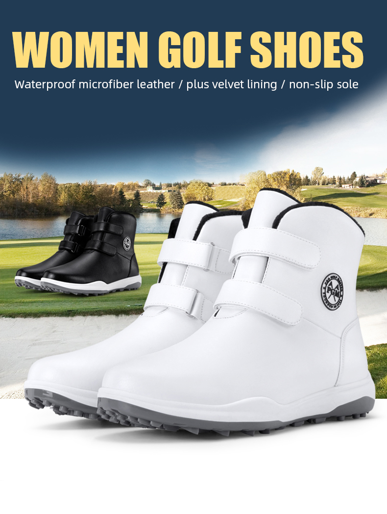 PGM XZ196 ladies high top golf shoe spike less waterproof golf shoes