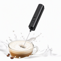 Mousseur à lait portatif en plastique à piles pour latte, matcha, batteur à œufs, mini fouet électrique puissant pour café, mélangeur de boissons