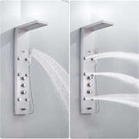 Colonne de douche murale en acier inoxydable noir