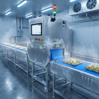 Détecteur de corps étrangers à rayons X YWANTEST pour viande congelée, étanche, en acier inoxydable 304, rejet automatique, haute précision, 220V