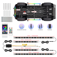 Bande lumineuse LED 5050 à double rangée, étanche conforme à la norme IP68, avec application de lumière à eau de direction, multifonctionnelle, idéale pour la guerre, 7 couleurs