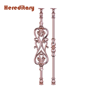 Lan can cầu thang mạ vàng trắng và thiết kế lan can ban công bằng nhôm đúc cho biệt thự nhà kiểu Pháp - Product Image 3