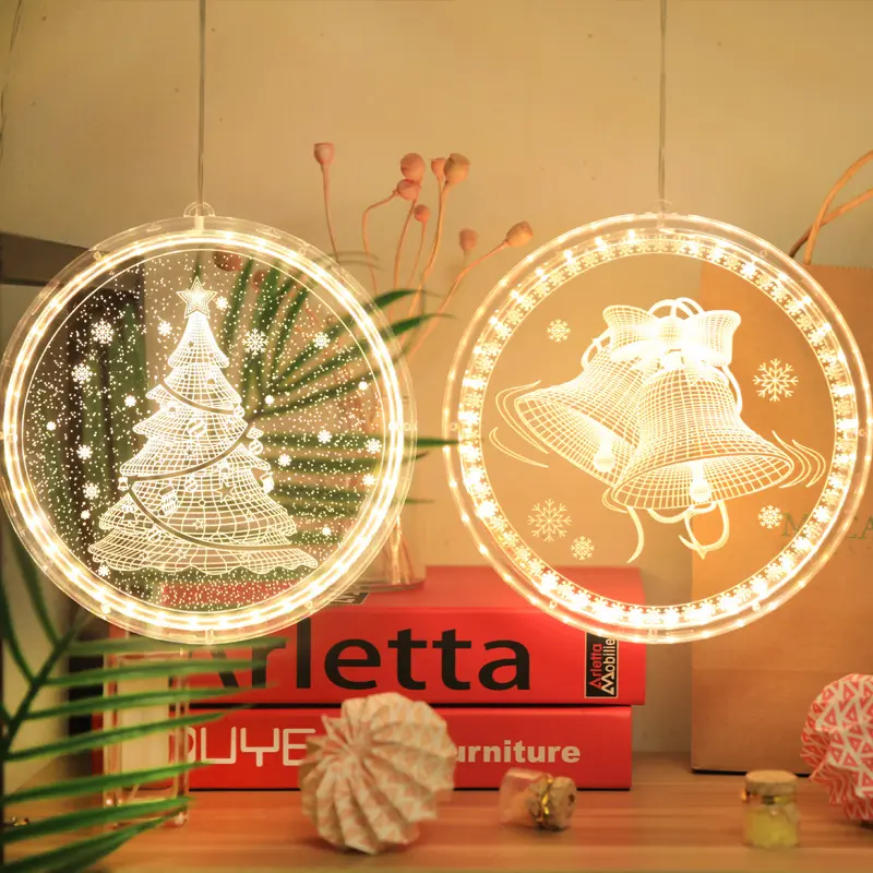 ルセスデナヴィダード24センチメートルクリスマスは休日の照明クリエイティブ3D led装飾ライト