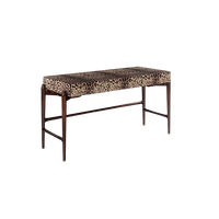 Coiffeuse de luxe haut de gamme minimaliste en chêne écologique avec bureau de rangement ouvert pour appartement